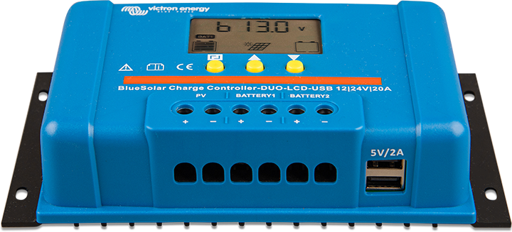 CONTROLADOR VICTRON BLUE SOLAR PWM - LCD Y USB 12/24V-10A