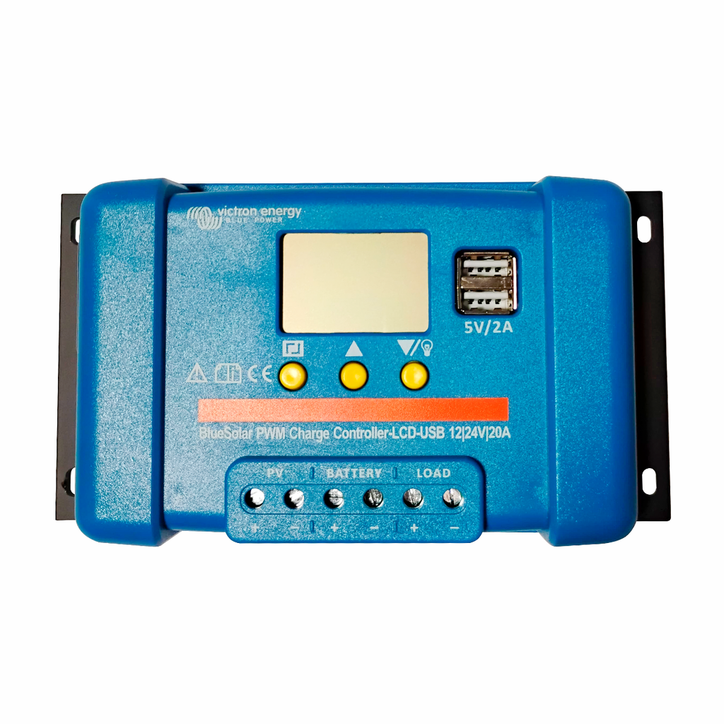 CONTROLADOR VICTRON BLUE SOLAR PWM - LCD Y USB 12/24V-20A