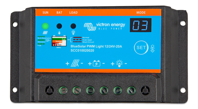 CONTROLADOR VICTRON BLUESOLAR PWM LIGHT 12/24V - 20A