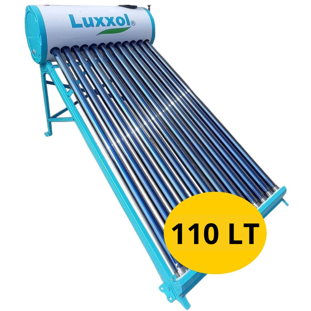 TERMA SOLAR LUXXOL LUMINUM - INOX 316 - 10 Tubos- 110 litros con TERMÓMETRO