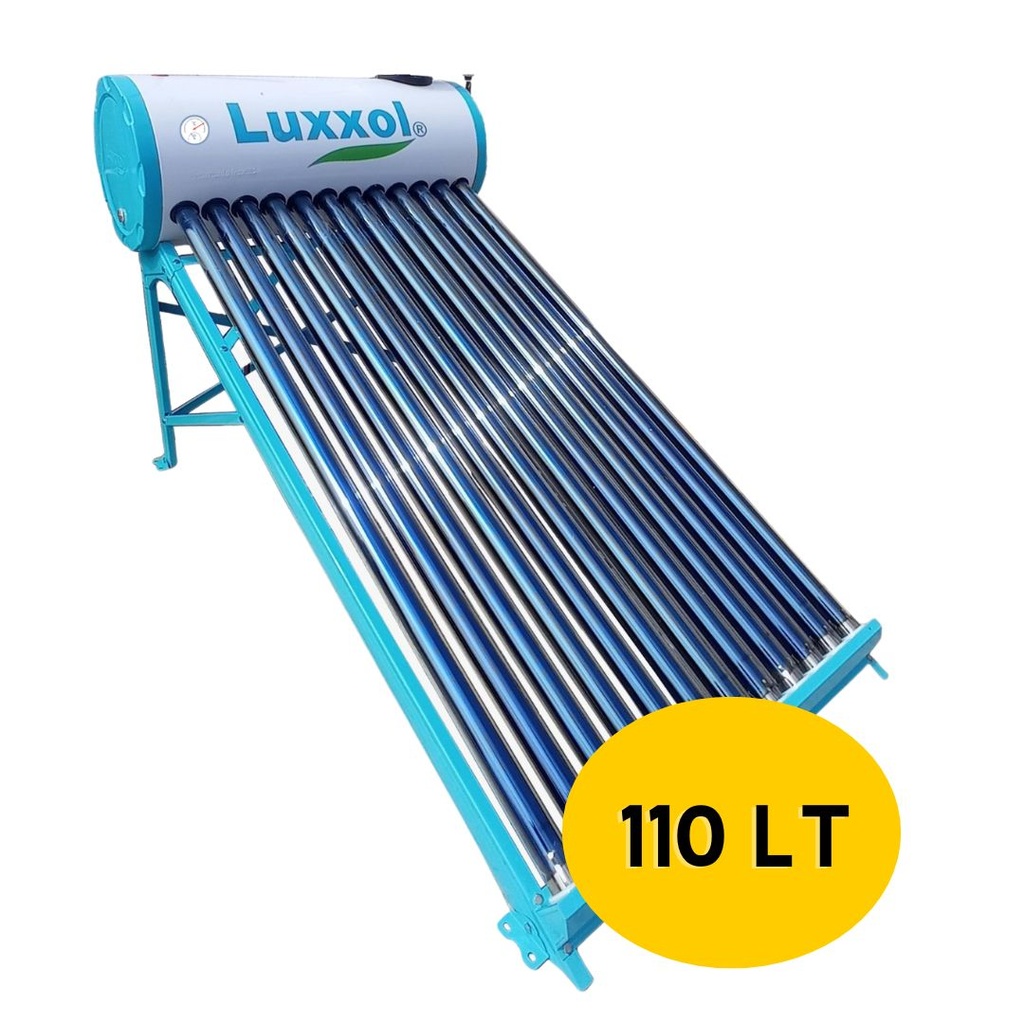 TERMA SOLAR LUXXOL LUMINUM - INOX 316 - 10 Tubos- 110 litros con TERMOMETRO