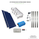 Kit solar 1000 wh-Aislado con 4 baterías, panel solar, controlador, inversor y accesorios