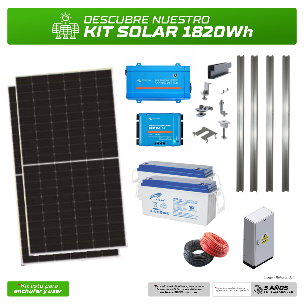 Kit Solar 1820Wh-Aislado