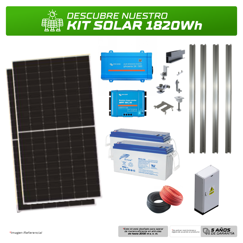 Kit Solar 1820Wh-Aislado