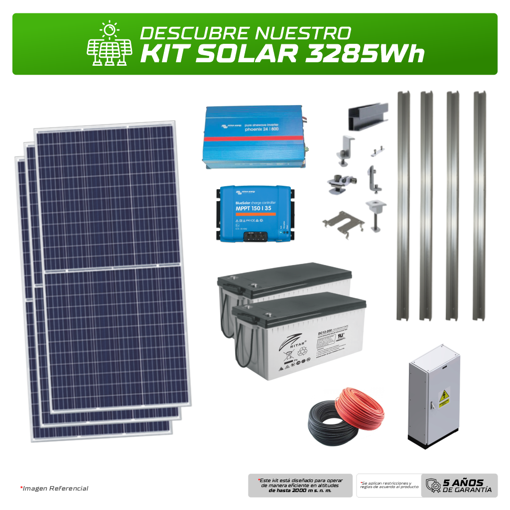 Kit Solar 3285 wh-Aislado