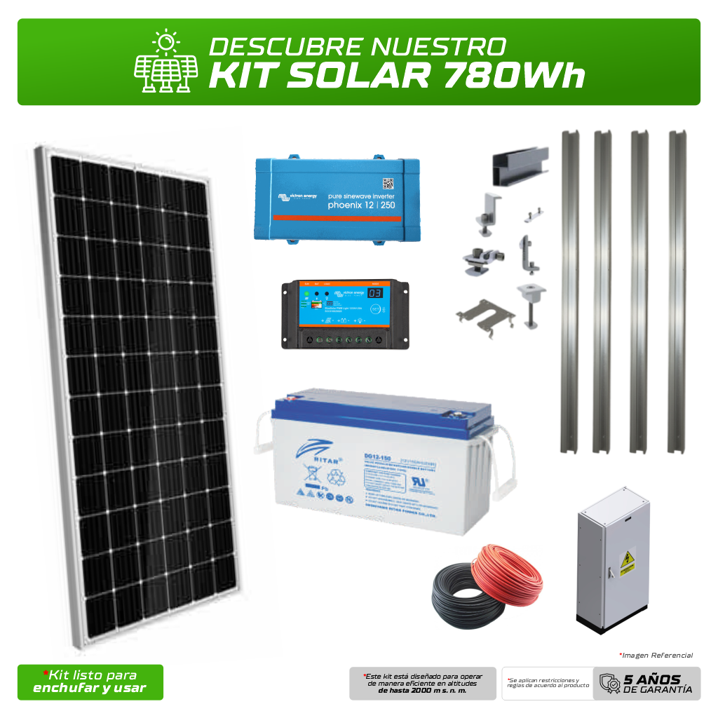 Kit Solar 780Wh - Aislado