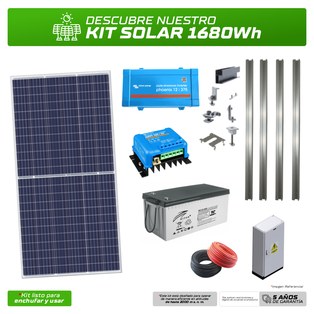 Kit Solar 1680Wh - Aislado