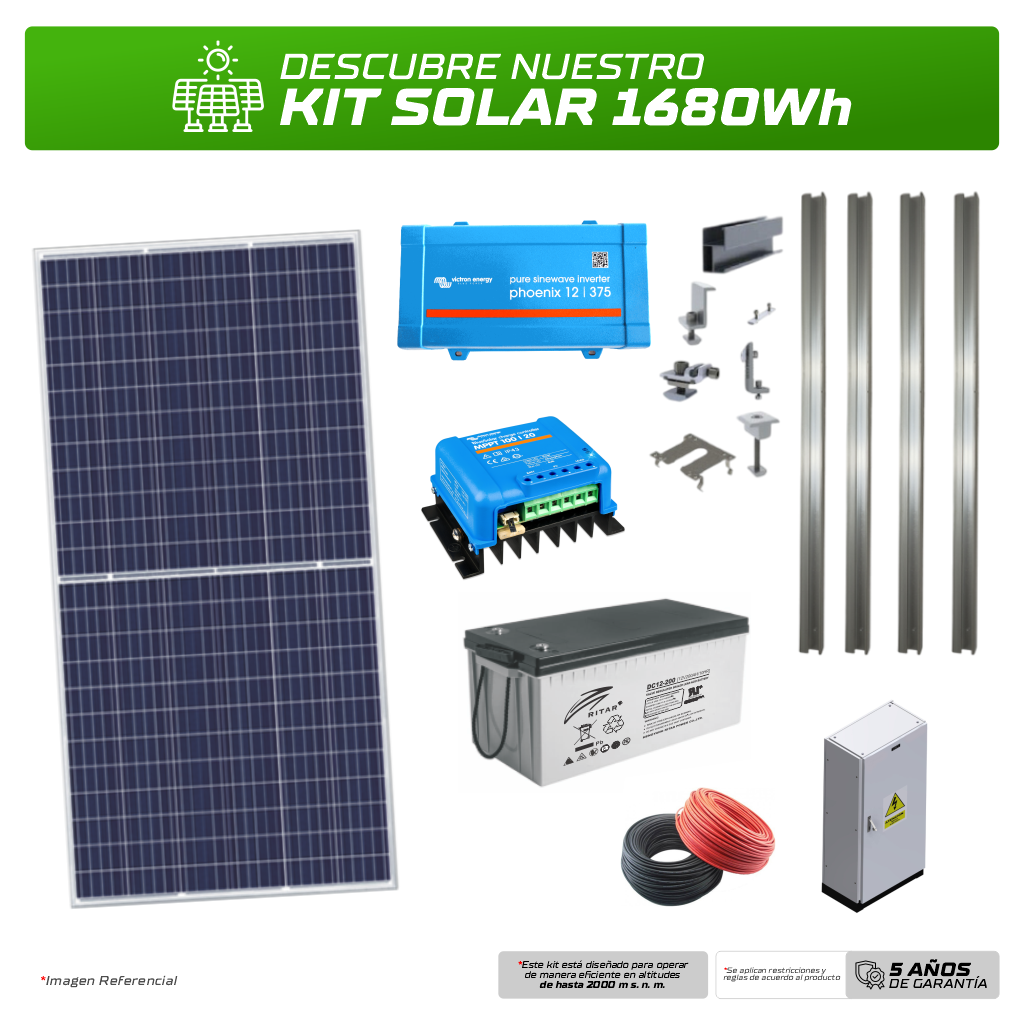 Kit Solar 1680Wh - Aislado