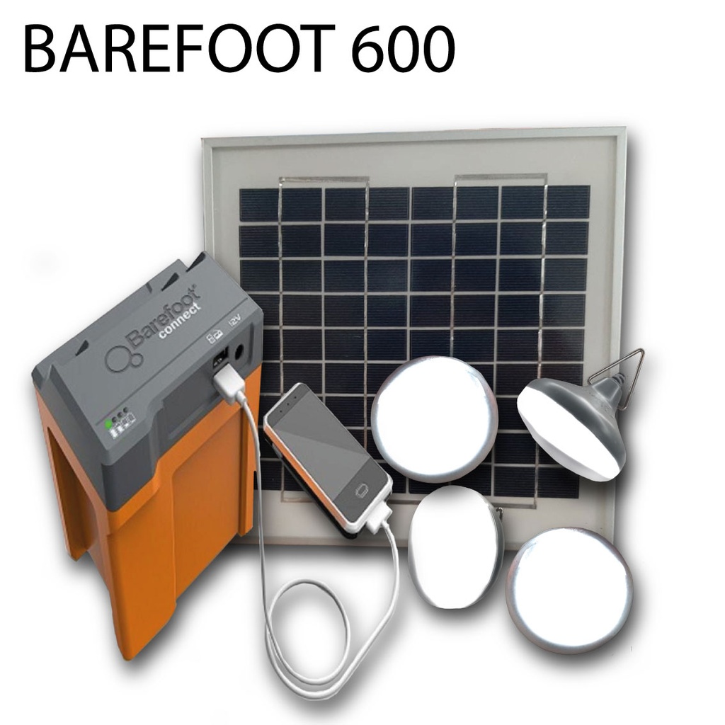 BAREFOOT CONNECT 600 (Panel 4W, 4 lamp 0.7W, bateria 4Ah, cables y conectores)