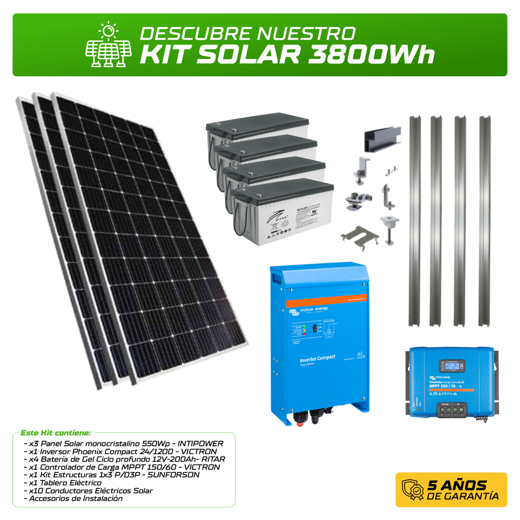 KIT SOLAR 3800Wh