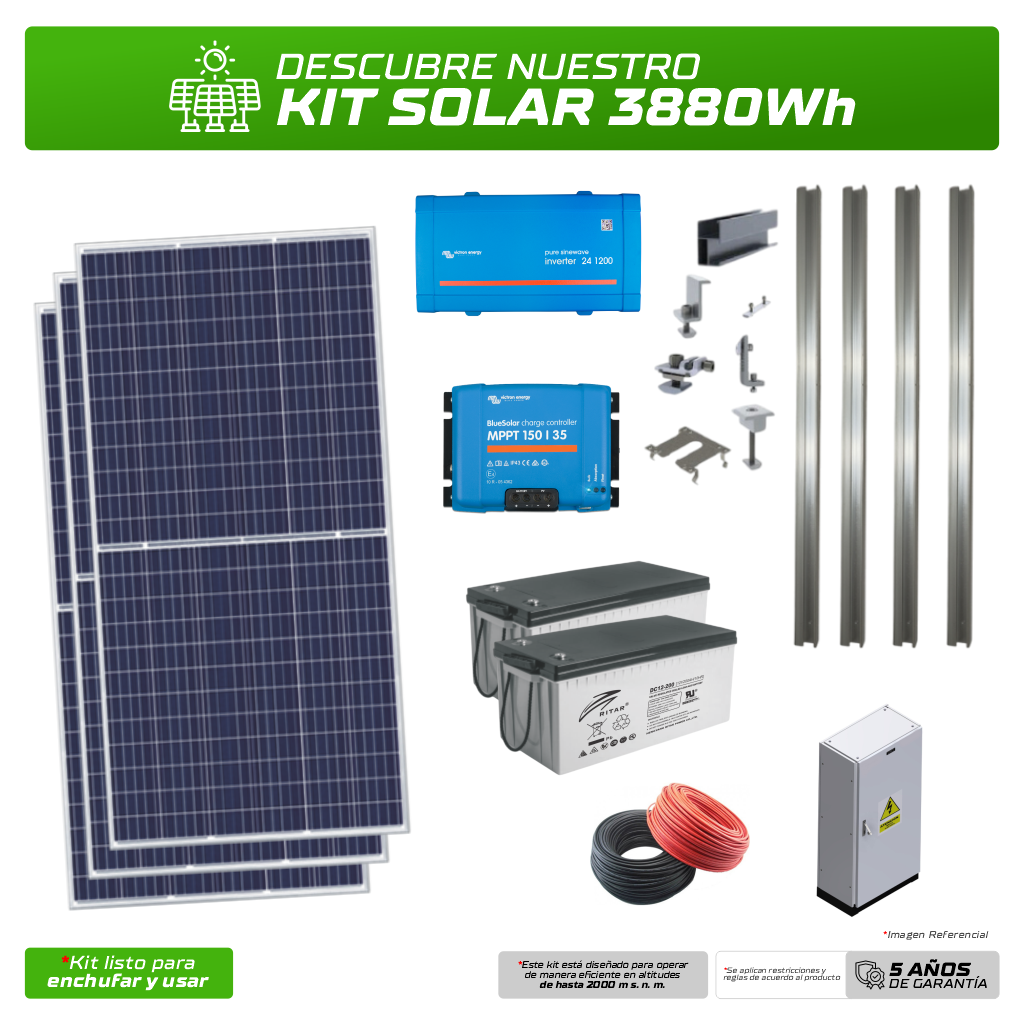 Kit Solar 3880Wh - Aislado