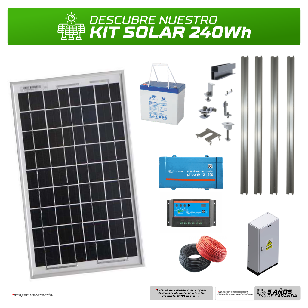Kit Solar 240Wh - Aislado